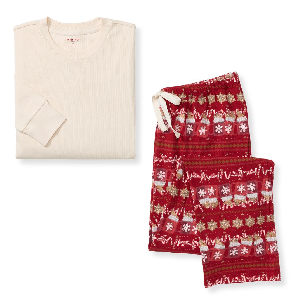 Burt's Bees Mens Matching Family Pajamas - Hot Cocoa - Cardinal