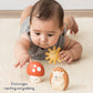 Baby plays with Itzy Ritzy Itzy Blocks - Friends