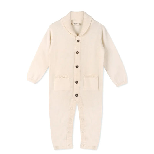 Viverano Organics Milan Shawl Sweater Knit Baby Jumpsuit