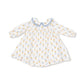Angel Dear Muslin Peter Pan Collar Dress and Ribbed Leggings - Western Sunflower - Eyelet Trim