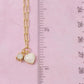 Fame Opal and Stone Heart Chain Necklace