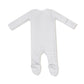 Angel Dear Ribbed Modal 2 Way Zipper Footie - Stripe - Mineral Grey/ White