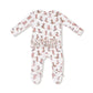 Angel Dear Bamboo 2 Way Zipper Ruffle Back Footie - Future Cowgirl