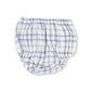 Angel Dear Longsleeve Dress with Eyelet Hem and Diaper Cover - Blue Plaid