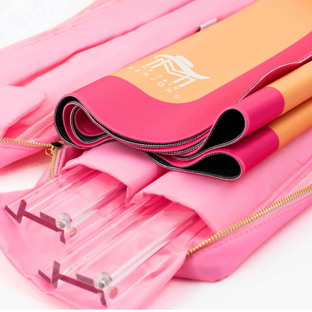My Fair Mahjong Mahjong Rack Bag - Pink & Red  Stripes