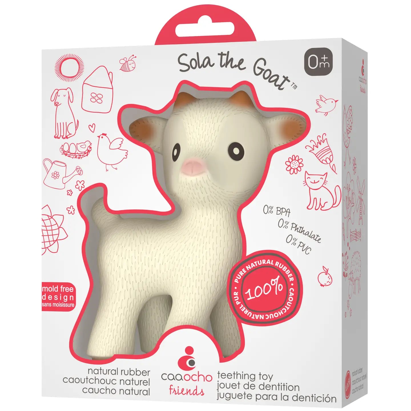 CaaOcho Natural Rubber Teether