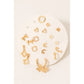 Fame Assorted Mini Bow Clover and Pearl Stud Earrings Set