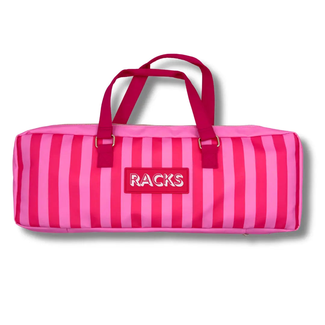 My Fair Mahjong Mahjong Rack Bag - Pink & Red  Stripes
