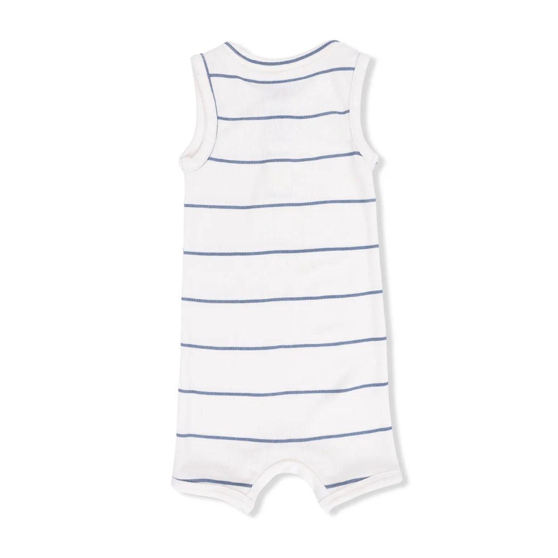 Angel Dear Henley Shortie Romper - Vintage Stripe