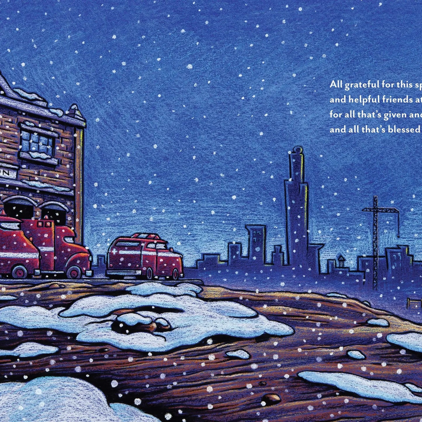 Chronicle Books Construction Site on Christmas Night Book