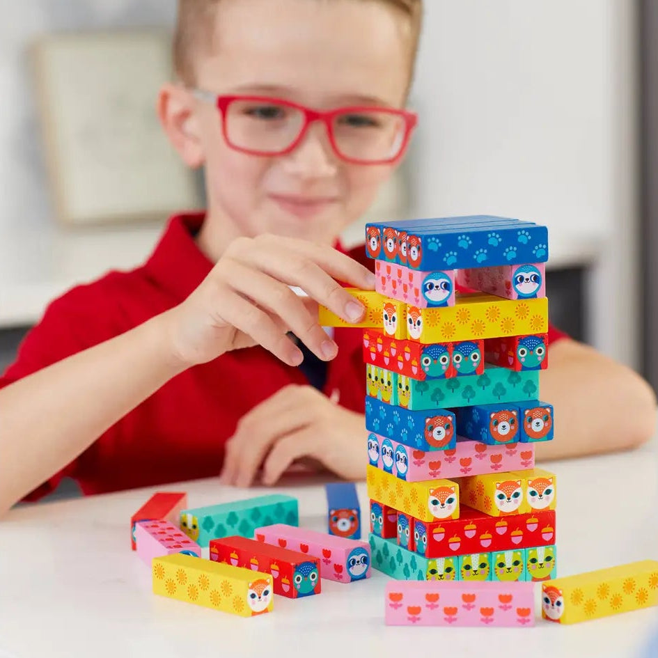 Chronicle Books Wild Wobble! Wooden Tumbling Tower