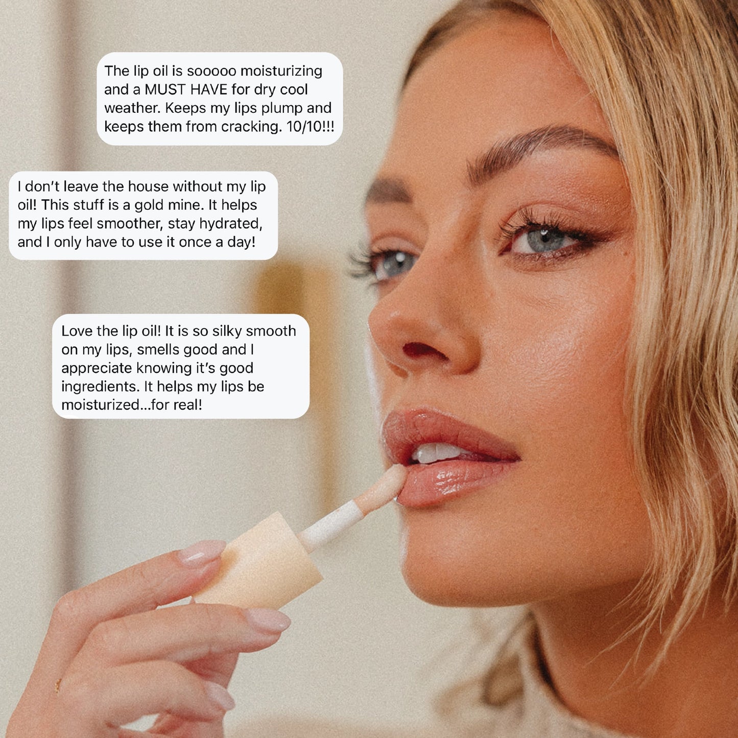 The Daily Essentials Co Golden Hour Lip Oil -Non-sticky Lip Gloss