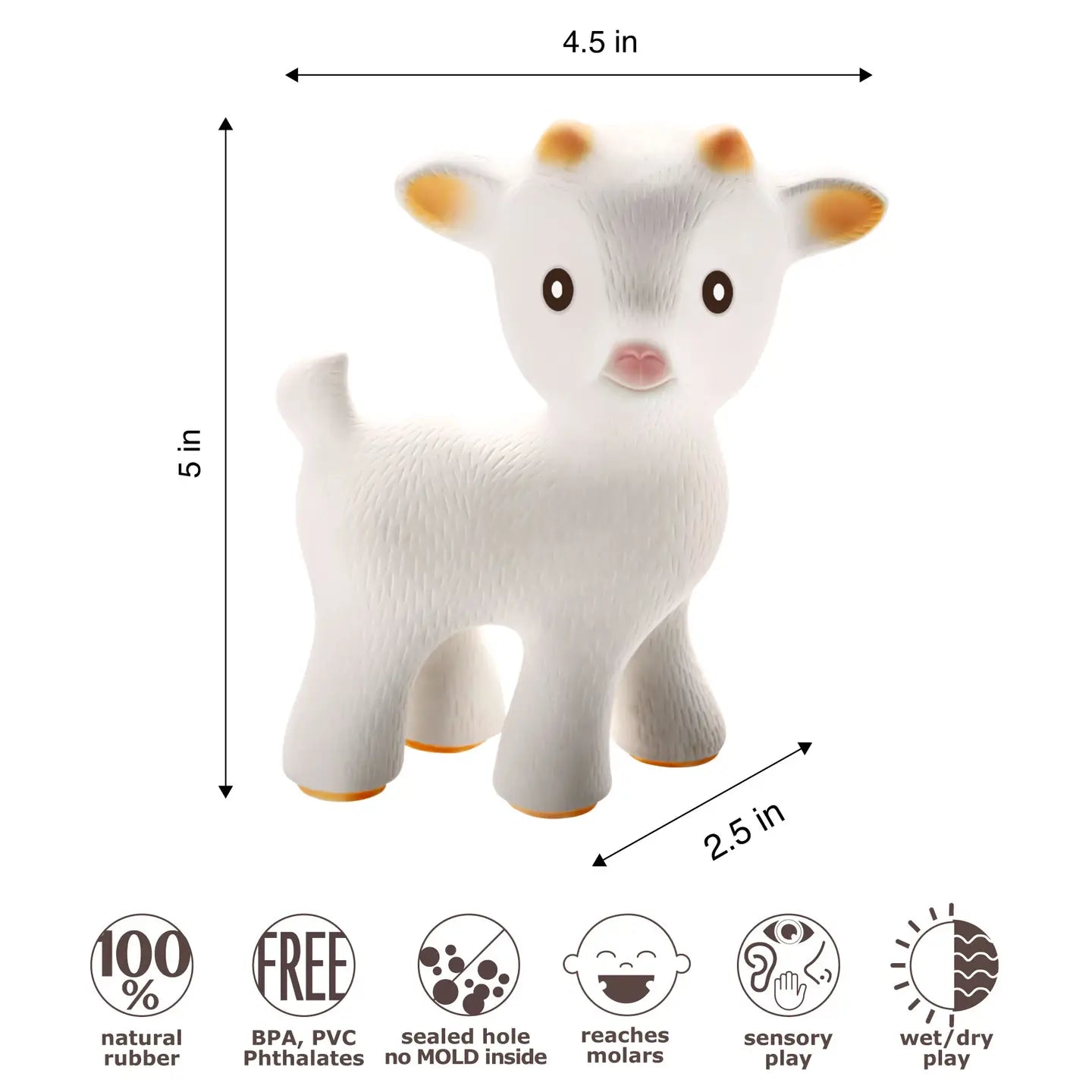 CaaOcho Natural Rubber Teether