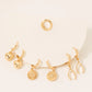 Fame Mixed Metallic Stud Earrings Charms Set