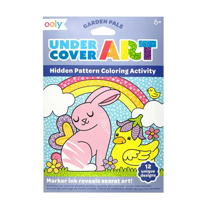 OOLY Undercover Art Hidden Pattern Coloring Activity Art Cards