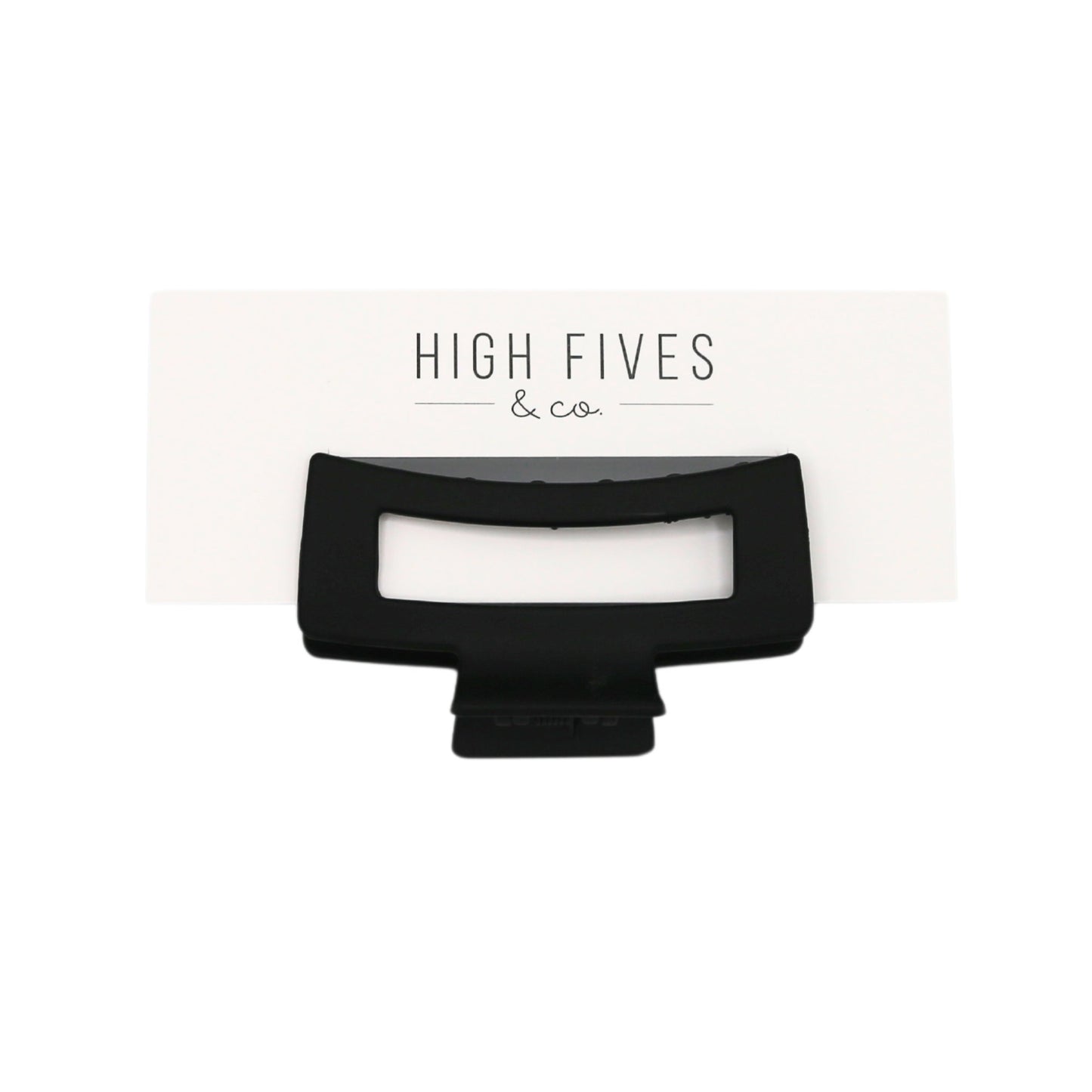High Fives Women's Rectangle Claw Clip - Medium - Black