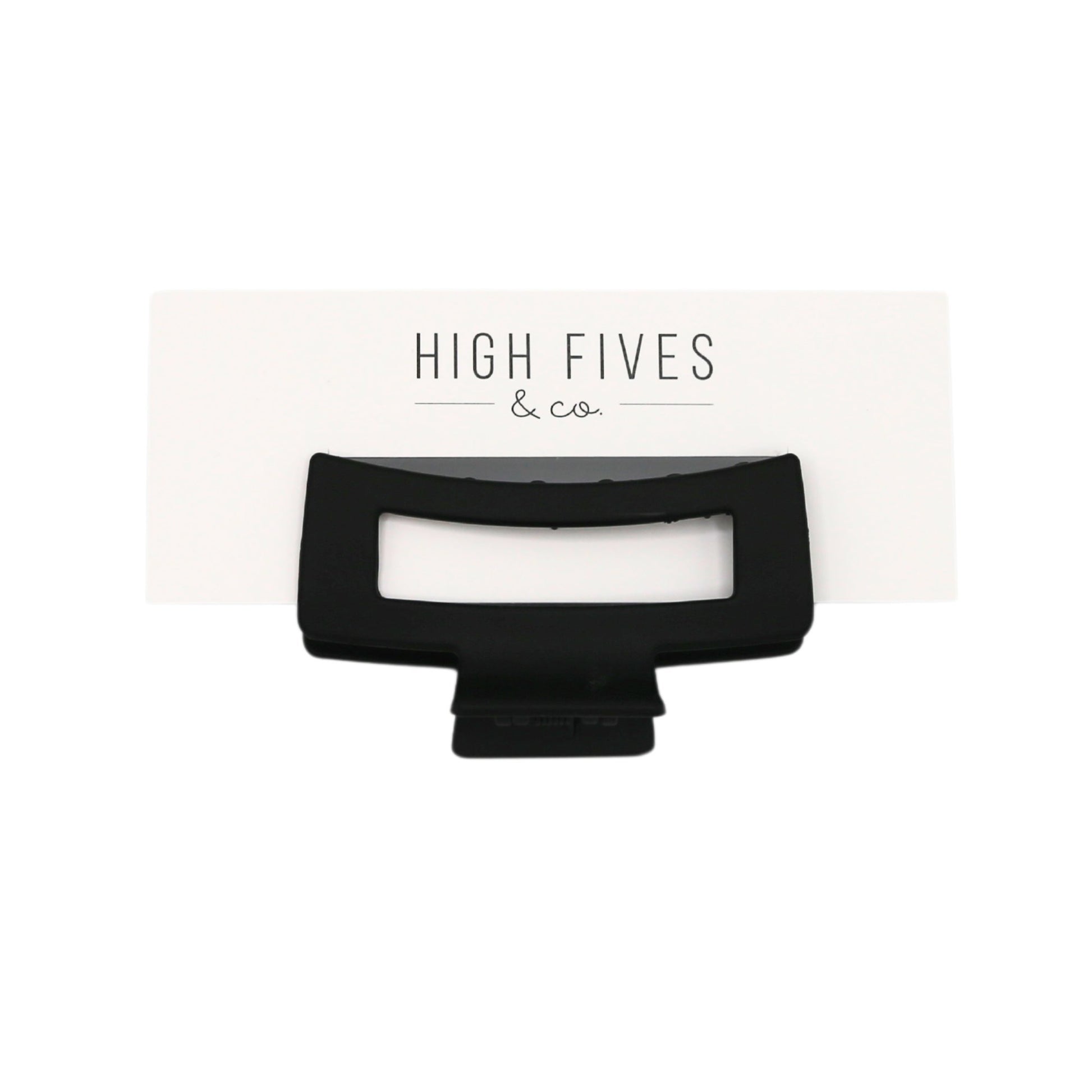 High Fives Women's Rectangle Claw Clip - Medium - Black