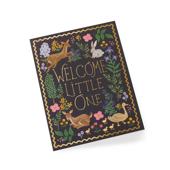 Rifle Paper Co Woodland Welcome Baby Card