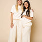 Lou Lou and Company Knit Women's Wide Leg Pant - Ivory