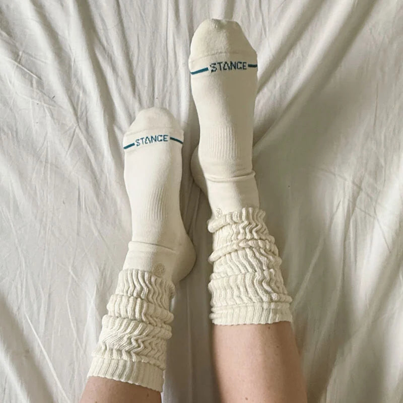 Stance Women's Icon Slouch Crew Socks - Oatmeal