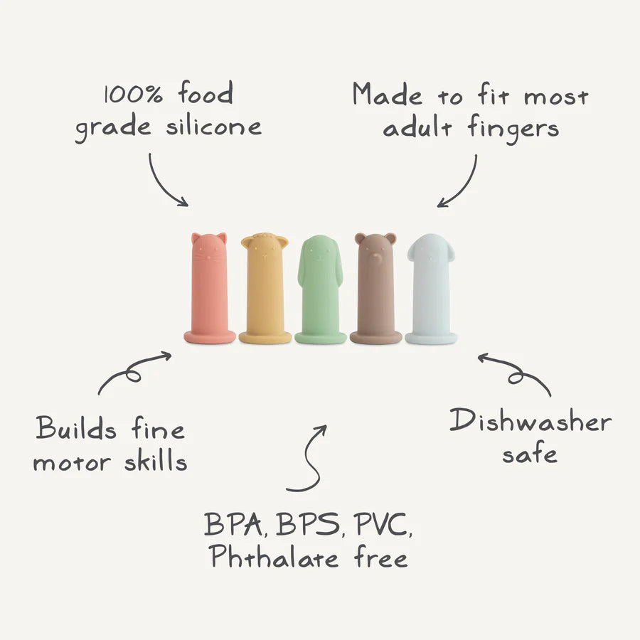 Mushie Silicone Animal Finger Puppets