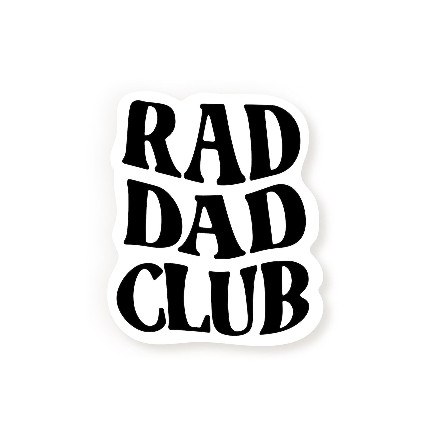 Rad Dad Club Sticker - Black / White