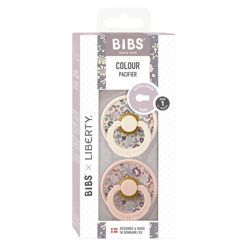 BIBS LIBERTY Colour 2-Pack Pacifier Set - Eloise - Blush Mix