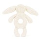 Jellycat Bashful Bunny Ring Rattle - Cream
