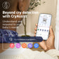 Dad checks cryassist of Maxi-Cosi Starling Smart Bassinet - Natural Heritage on his phone