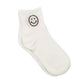 Baby Cubby Women's Crew Smiling Face Socks - White