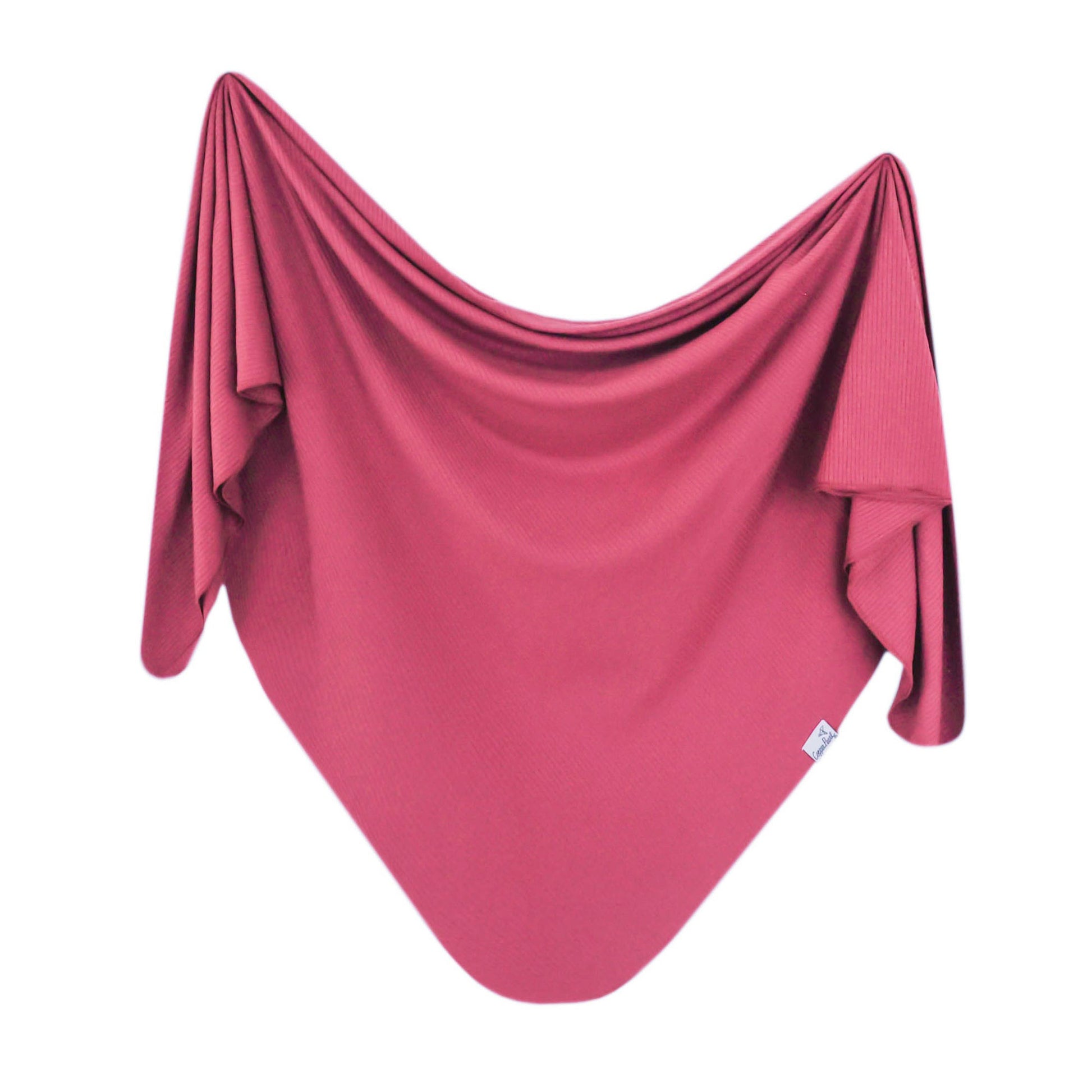 Copper Pearl Rib Knit Swaddle Blanket - Berry
