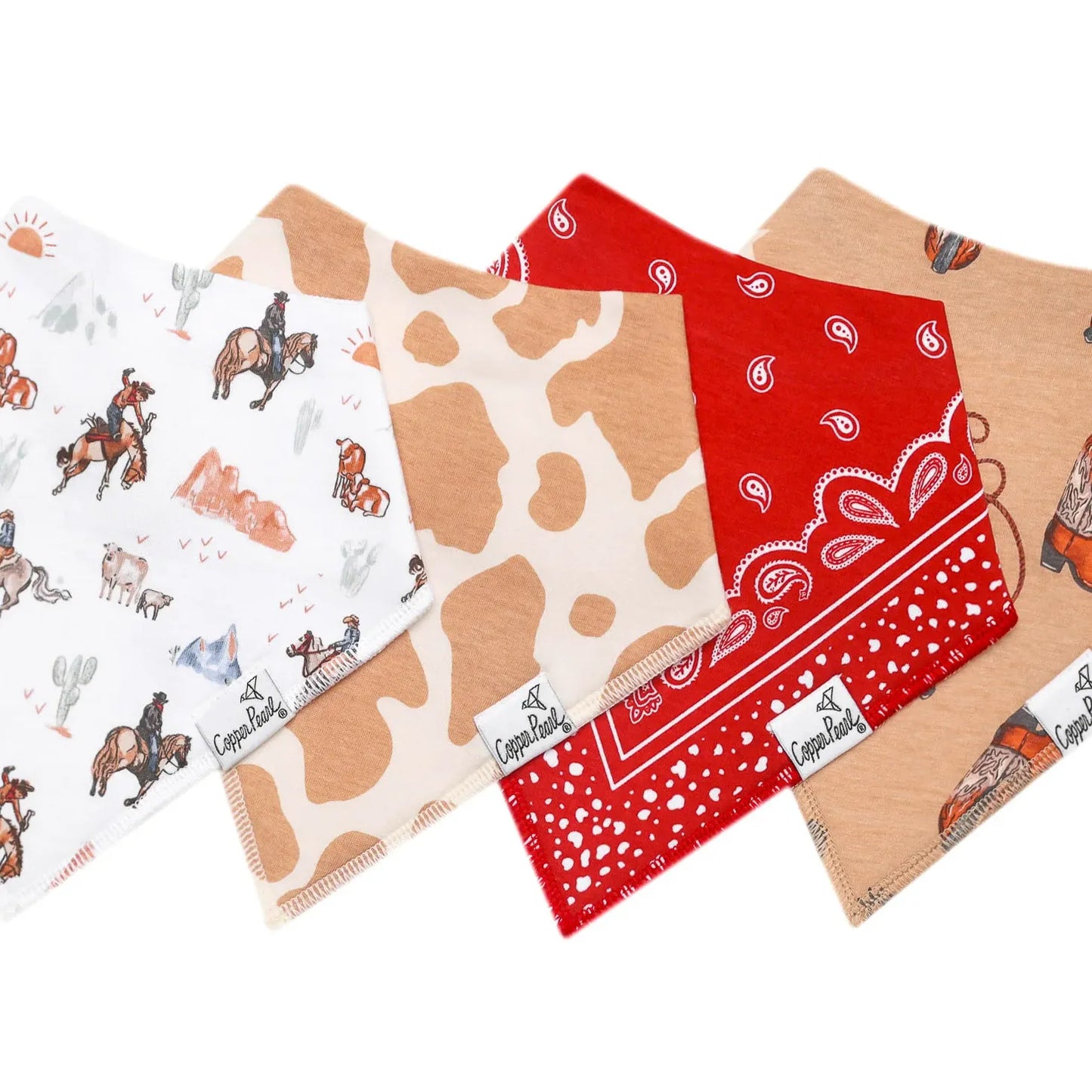 Copper Pearl Baby Bandana Bibs