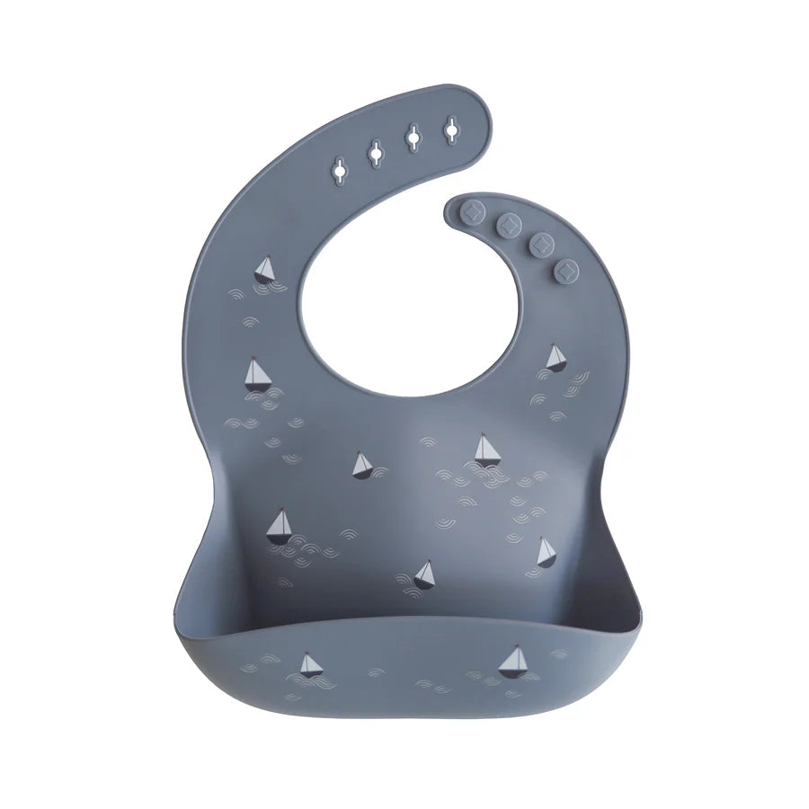 Mushie Silicone Baby Bib - Boat