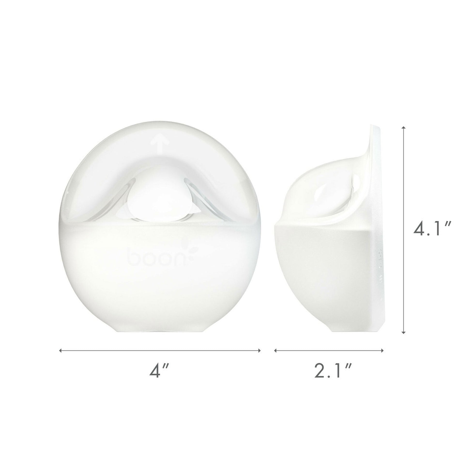 Dimensions of Boon Trove Passive Silicone Pump - Clear