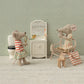 Maileg Toothbrush Set in Bag - Coral Stripe