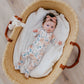 Baby girl wearing Copper Pearl Zip-up Footie - Autumn