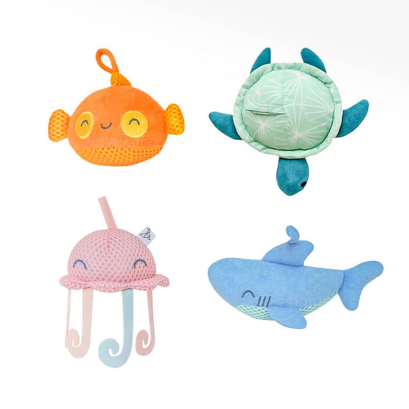 Copper Pearl Plush Bath Toy Set - Oceana