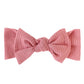 Copper Pearl Rib Knit Headband Bow - Rosewood