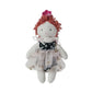 Creative Co-op Plush Doll in Dress - Red Hair with Black Star Dress
