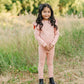 Mebie Baby Pink Ribbon Ruffle French Terry Set
