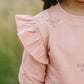 Mebie Baby Pink Ribbon Ruffle French Terry Set