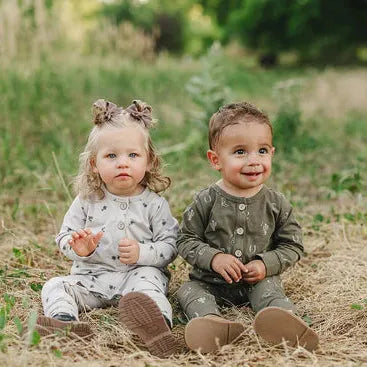 Mebie Baby Nashville Long Sleeve Button Romper