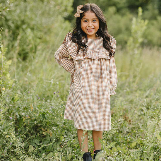 Mebie Baby Gingham Ruffle Dress