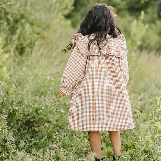 Mebie Baby Gingham Ruffle Dress
