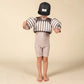 Boy wearing Current Tyed Clothing Swim Floaties - Brown Stripes
