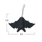 Creative Co-op Wool Felt Bat Ornament - Black - 7.5" x 4.5"