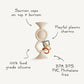 Mushie Hexapop Suction Toy - Shifting Sand