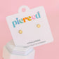 Pierced Co Tiny Smiley Screw Back Child Earrings