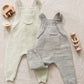 Quincy Mae Knit Overall - Heathered Blue