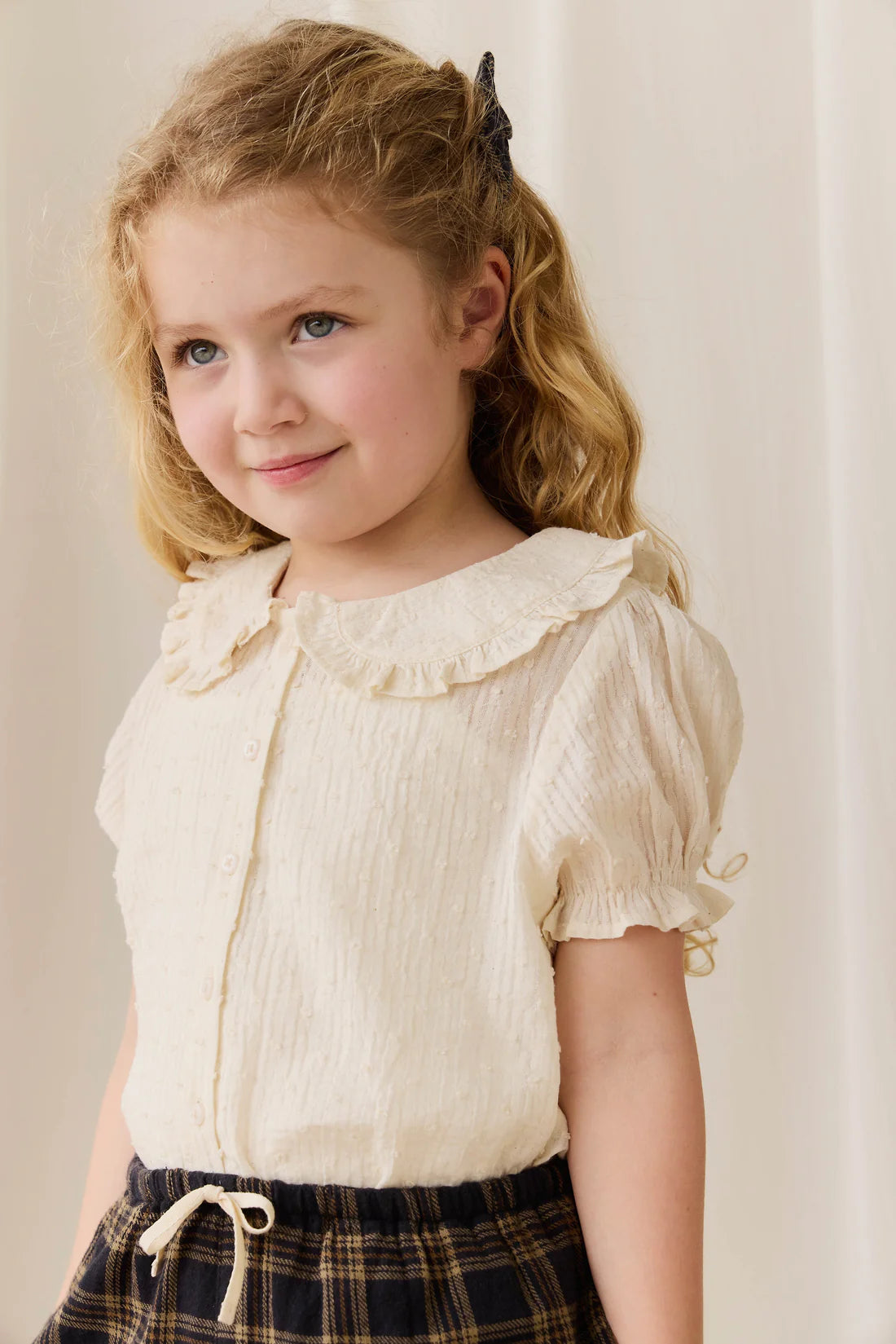 Jamie Kay Organic Cotton Bowie Blouse - Parchment